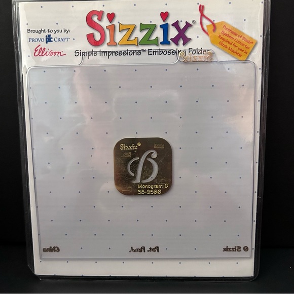 Sizzix Simple Impressions Embossing Folders - Monogram Alphabet Set 26 folders - Picture 9 of 11